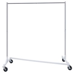 Z-Base Clothes Rack Garment Rack Rolling Storage Garment Shelf Silver Sturdy