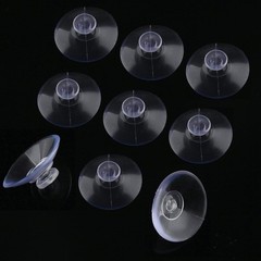 10 Pack 20mm Suction Cups for Glass Table Tops, Rubber Transparent Sucker Pads..