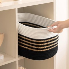4 Pack Baskets for Organizing, Woven Storage Baskets for Toys and Towel, Rect…