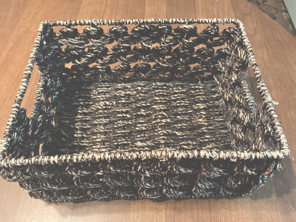 decorative storage basket, unique design 11 1/2 x 9 x 6inches