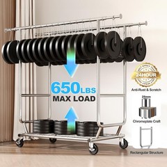 HOKEEPER Heavy Duty Clothing Rack Load 650 LBS Collapsible Garment Rack