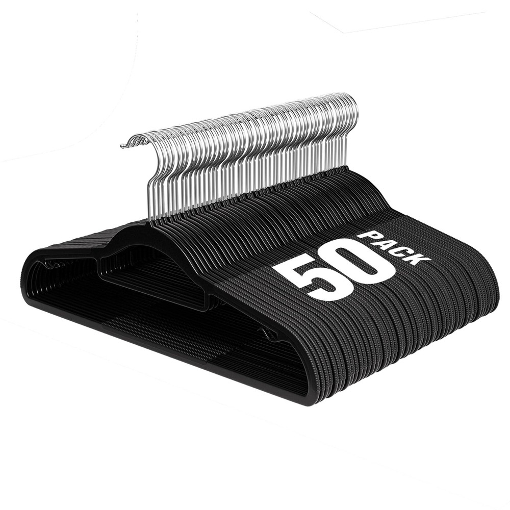 Ueakpic Plastic Hangers 50 Pack 16.5 In Heavy Duty Clothes Hangers 360 Swivel