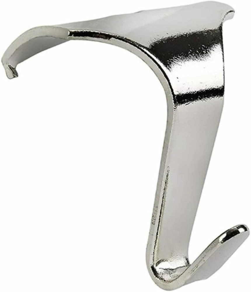 Taskar Silver Chrome Picture Rail Hooks – Contemporary/Heavy Duty (4 Pack)