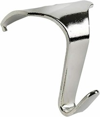 Taskar Silver Chrome Picture Rail Hooks – Contemporary/Heavy Duty (4 Pack)