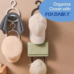 Foldably 3-Tier Foldable Hanging Hooks: Compact, No Installation Required