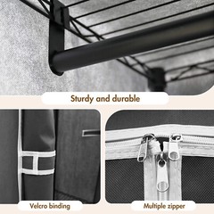 Metal Clothes Organizer Heavy Duty Clothing Garment Rack Closet Storage Shelf US