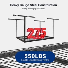 FLEXIMOUNTS 3×4 Overhead Garage Storage Rack Adjustable Organization System