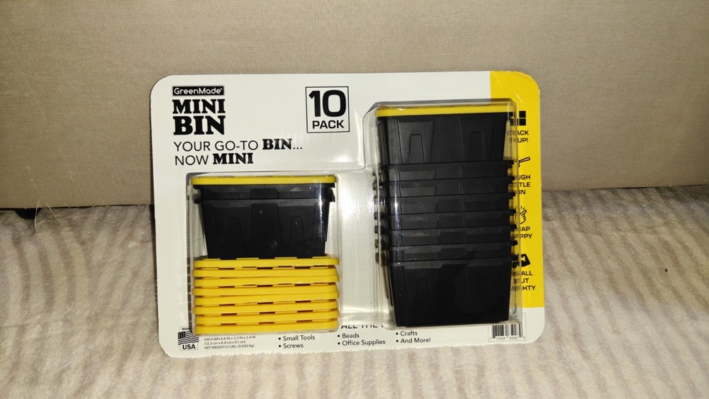 Greenmade Mini Bin 10 Pack Small Plastic Storage Containers