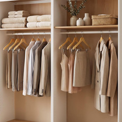 12 Pack Premium Wooden Suit Hangers with Clips for Dresses, Coats, and Pants