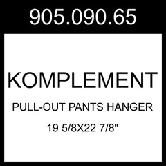 IKEA KOMPLEMENT Pull-out Pants Hanger Beige 19 5/8×22 7/8″ 905.090.65