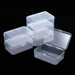 2/4/10 Clear Plastic Storage Container Box Hinged Lid DIY Arts Crafts Marker Pen