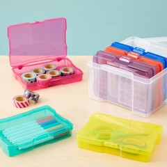 Paper Junkie Photo Storage Box – 4 x 6 in 7.3 x 8.2 x 5.5 inches, transparent