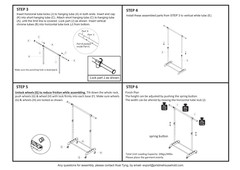 Heavy Clothes Hanger Adjustable Height Rolling Garment Rack Metal Chrome White