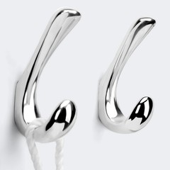 2 Pack Polished Chrome Bath Towel Robe Hooks For Bathrooms Wall Mounted