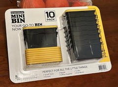 10 Pack Greenmade Mini Bins with Lids for Stackable Storage