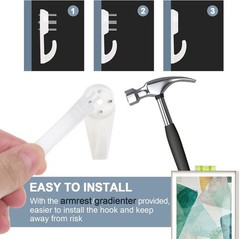 50 PCS Wall Hooks for Concrete & Wood – Traceless Easy Install, 25 LBS Capacity