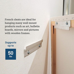 PHS French Cleat Hanger Kit 6In Heavy Duty Z Clips Supports 50Lb