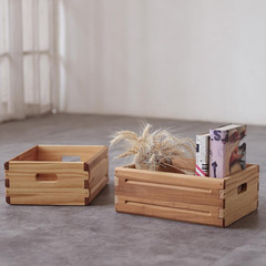 Durable Wooden Storage Bin with Handles – 16″x12″x6.25″ Farmhouse Organizer