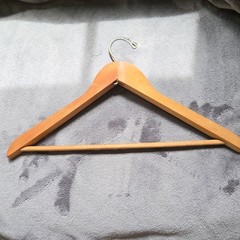 Robert Hall Clothes Wood Traditional Hanger w/ Trouser Bar 17in Brown/Silver