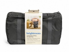 Collapsible Rolling Storage Bag Gray Black Wheels New 22×16.5