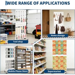 2x5ft Metal Pegboard Display Rack Mobile Freestanding Floor Stand 2-in-1