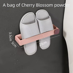 Bathroom Slipper Shelf No Punching Wall Mounted One Piece Shoe Rack Space Saving