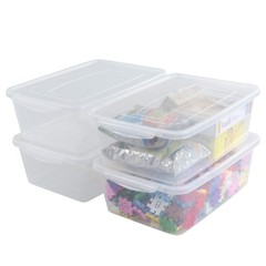 14 Quart Clear Storage Bin, Plastic Latching Box/Container with Lid, Shoe Box…