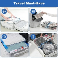 10 x Jumbo Vacuum Storage Bags Travel Space Saver Garment Seal Clothes Organizer