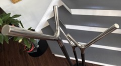 Frost Denmark “Wishbone” Coat Rack Hall Stand, Matte Black/Polished Chrome