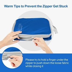 Compression Packing Cubes for Travel 6 Set Nylon Lightweight Luggage Organizer