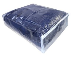 10-Pack Clear Vinyl Zippered Blanket Storage Bags 15x18x5 Inch