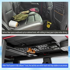 Overhead Molle Panel Compatible with 2021-2025 Ford Bronco 4 Door Roof Reinfo…