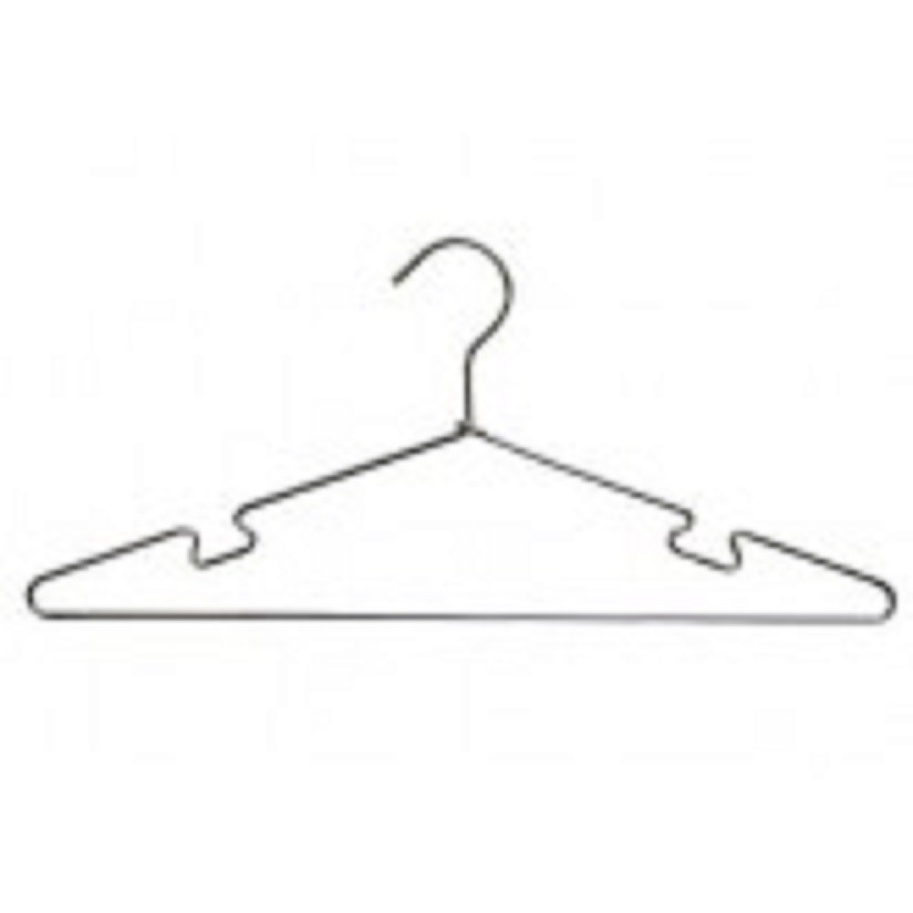 Only Hangers 17″ Metal Top Hanger w/Notches Box of 25