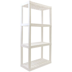 Hyper Tough Plastic Shelving Unit Storage Shelf 4-Tier Heavy Duty Garage Rack