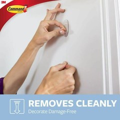 2 Packs 3M Command 6 Medium Clear Hooks & 12 Adhesive Strips Per Pack Max 2 lb