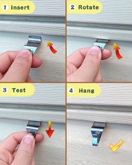 NACETURE Vinyl Siding Hooks Hanger (6 Pack) | No Drill Vinyl Siding Clips for Ha