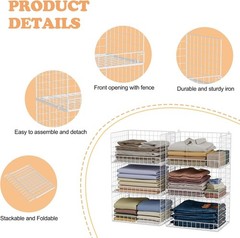 6-Tier Stackable Closet Organizers and Storage Shelves, Closet Shelf Organize…