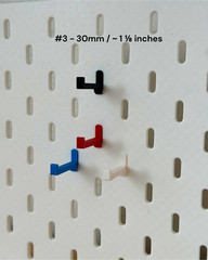 A Different L-Style Pegboard Hooks Compatible with Ikea Skadis / Packs 5 or 10