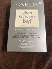 4 Oneida Silver Storage Zip Bags Tarnish Proof Silver Keeper 3 Sizes READ