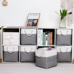 11 X 11 Inch Cube Storage Bins 6 Pack Large Collapsible Fabric Storage Bin With