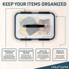 Stackable Storage Box Set – 6 Pieces 19 Quarts Multi-purpose,