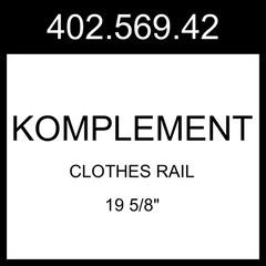 IKEA KOMPLEMENT Clothes Rail Dark Gray 19 5/8″ 402.569.42