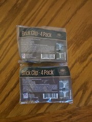 2X Holiday Joy 4 Metal Brick Wall Clip Fastener Hooks – Holds Up to 25 Pounds –