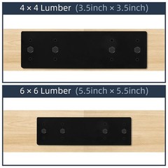 2 PCS 10×3 Inch Straight Steel Flat Plate Heavy Duty Mending Fits 4×4 6×6