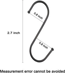 30Pack 2.7-inch one-piece S-Shaped Hooks, Used for Hanging, Pot Rack Metal Fr…