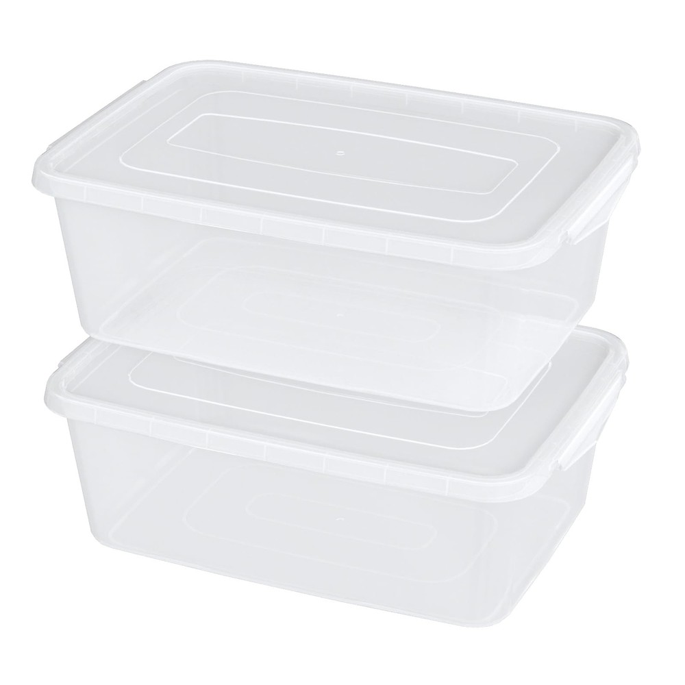 Oymlclivisa 16 Quart Clear Storage Bins, Dough Proofing Container, Clear Pizz…