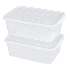 Oymlclivisa 16 Quart Clear Storage Bins, Dough Proofing Container, Clear Pizz…