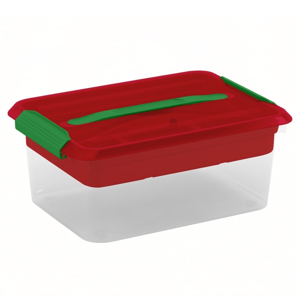 14.5qt. Latchmate Bow Storage Box Case Container Station Holiday Recollections
