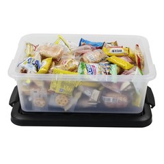 Wekioger Versatile Plastic Storage Organizer Bins Black Lids 14 Quart 2 Packs