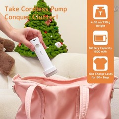 12 Pack Vacuum Bags for Travel with Rechargeable Air Pump, Carry-On Compressi…